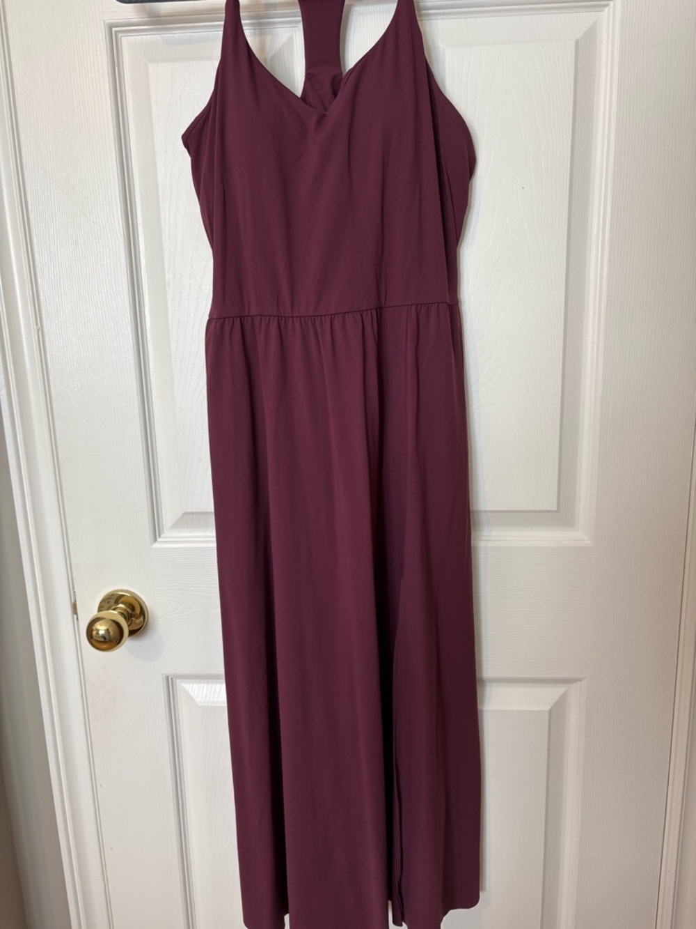 Sleeveless Halara V-Neck Maxi Dress in Plum